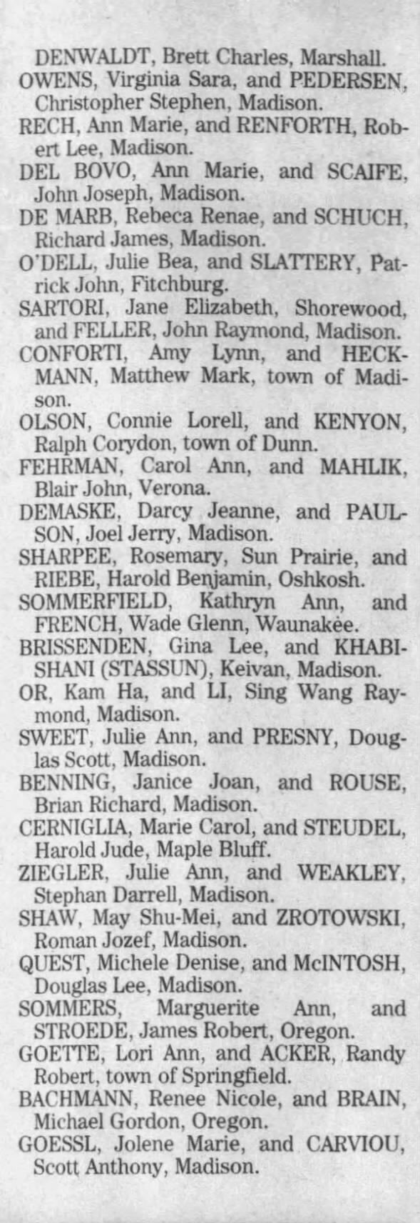 Marriage of OWENS / PEDERSEN